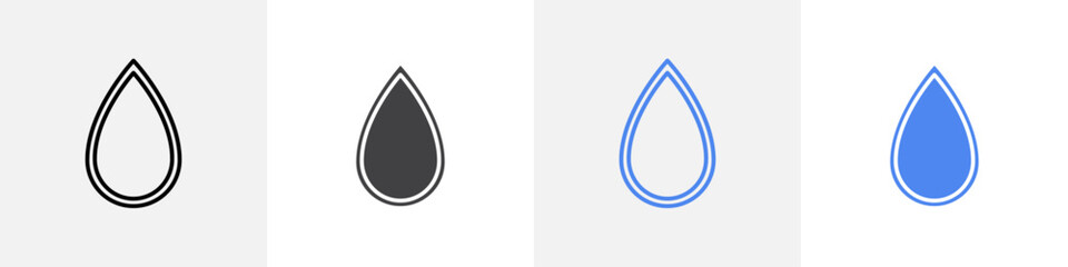 water drop icon vector set use for web ui or app