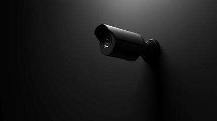 Surveillance camera with high technology, dark ambient background