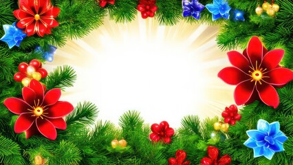 Fototapeta premium Beautiful light background for a greeting card with festive flowers
