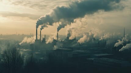 Industrial Pollution at Dawn