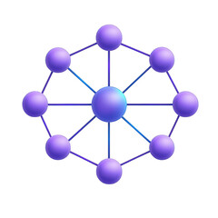 Stylized network graphic featuring interconnected nodes, representing data, connections, and collaboration in digital environments. transparent background