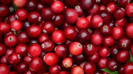 Cranberry, a red fruit from the Vaccinium family, is a popular Thanksgiving side dish in North America.