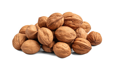 Brown grains African walnut on a transparent background