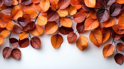 Dry leaves, litter on a white background, concept that autumn has arrived