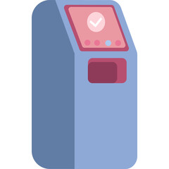 Money transfer icon vector atm machine isolated