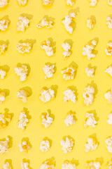 Popcorn on a yellow background