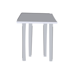 industrial metal table cartoon. modern sleek, durable contemporary, minimalist decor industrial metal table sign. isolated symbol vector illustration