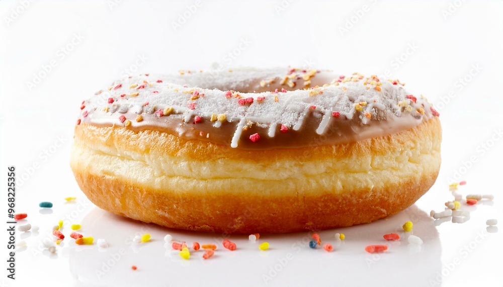 Wall mural donut white background