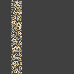 Obraz premium Gold Bitcoin Strip