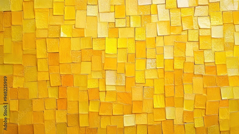 Poster yellow mosaic wall