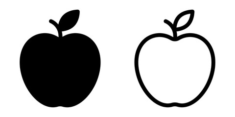 Apple fruit icon simple design