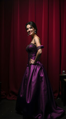 Elegant Performer in a Dramatic Setting