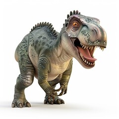 Hadrosaurus 3D fantasy animal cartoon isolated whitebackground