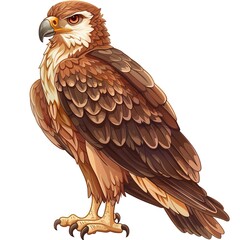 Hawk Earth animal cartoon isolated whitebackground