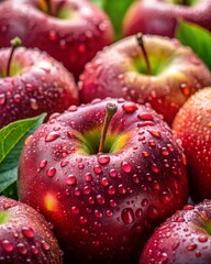 red apples close up