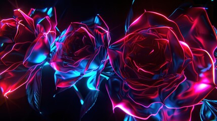 Neon Rose Bouquet