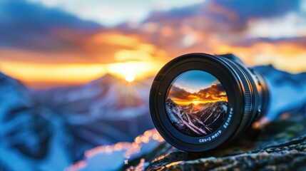 Capturing the Sunset in the Mountains