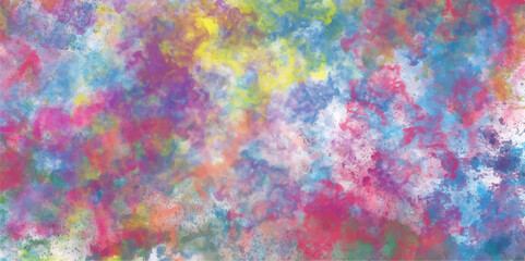 Abstract Colorful Smokey Cloud Shades Aquarelle Background. Hand Painted Watercolor splashes on Parchment Paper Background for Website, Wallpaper, Fabric Printing, Brochures & Luxury/Premium Packaging