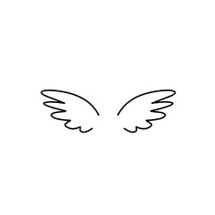 Hand Drawn Wings Vector