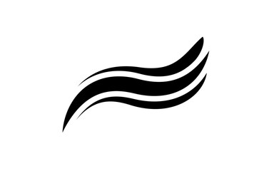 abstrack simple brush unique black vector logo