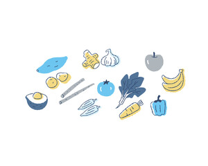 いろいろな野菜や果物