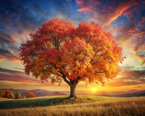 Tree of love in autumn 
