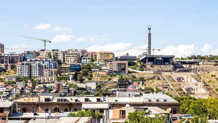 esidential area and Cascade monument in Yerevan