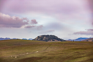 rainbow over the mountains