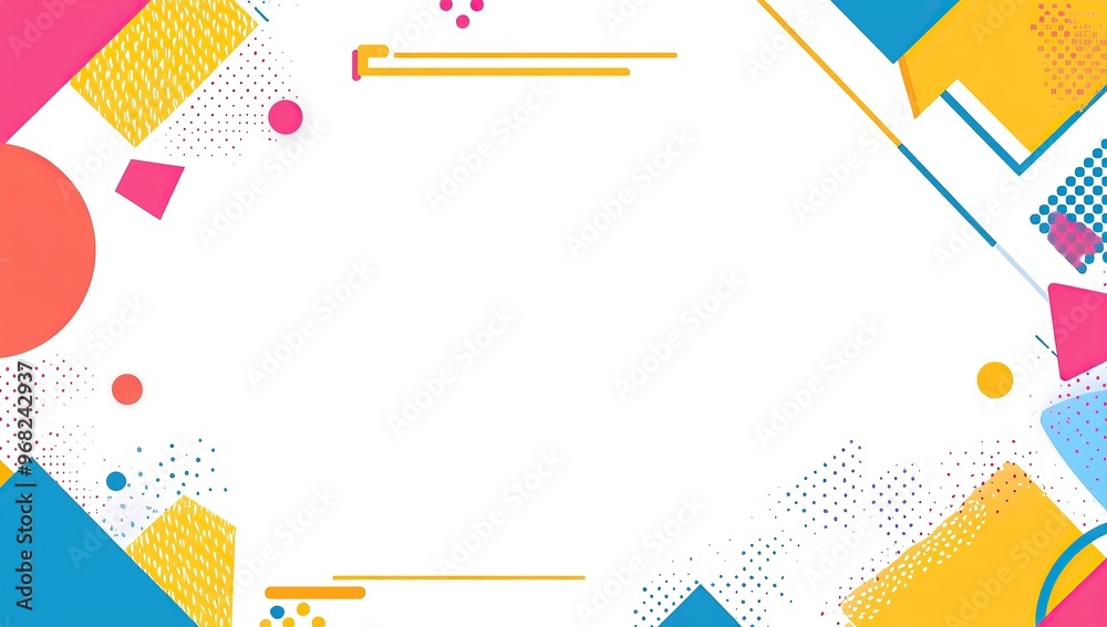 Fototapete colorful geometric background vector presentation design template with white copy space for your tex