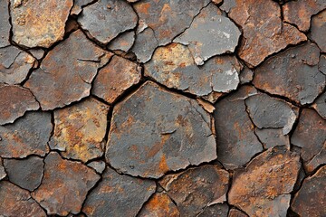 Obraz premium Cracked and Oxidized Metal Surface