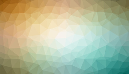 Yellow and turquoise triangulated background texture vector