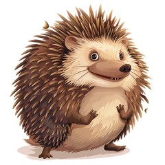 Hedgehog Wind animal cartoon isolated whitebackground