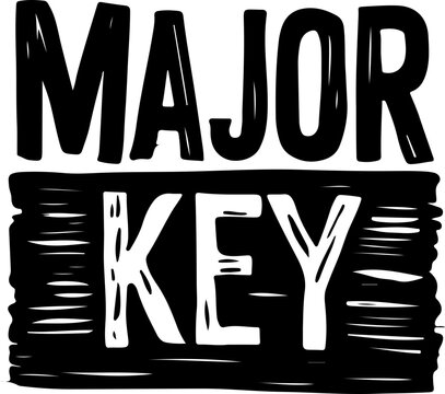 Stylized Text Illustration: Major Key Emphasis