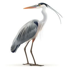 Obraz premium Heron Spirit animal cartoon isolated whitebackground 16:9