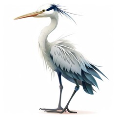 Obraz premium Heron Spirit animal cartoon isolated whitebackground 16:9