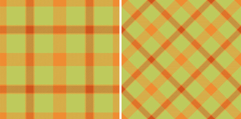 Seamless check fabric of textile tartan plaid with a pattern background vector texture. Set in christmas colors of autumn fashion trends.