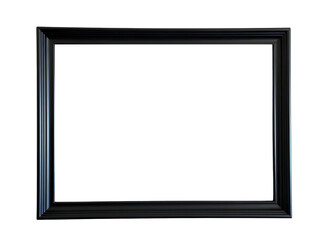 Black picture frame transparent png Antique photo frame with vintage wooden empty design, isolated on white background antique border wood square decoration art for luxury wall cut out isolated