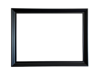 Black picture frame transparent png Antique photo frame with vintage wooden empty design, isolated on white background antique border wood square decoration art for luxury wall cut out isolated