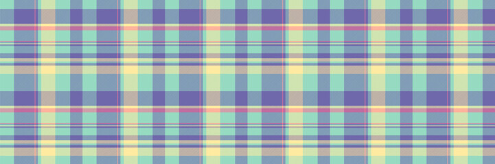 Curve tartan background texture, carnival fabric textile check. Folk seamless vector pattern plaid in mint and indigo colors.