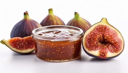 fig jam white background