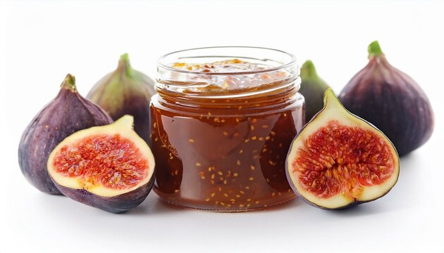 fig jam white background