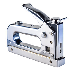 A sleek and modern metal stapler, perfect for office and home use. Isolated on transparent or white background.