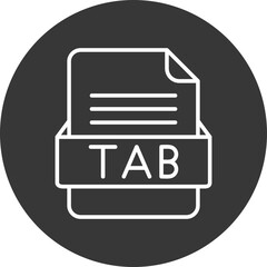 TAB File Format Vector Icon Design