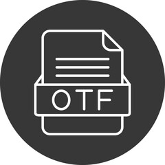 OTF File Format Vector Icon Design