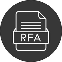 RFA File Format Vector Icon Design