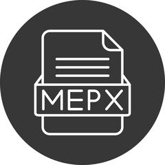 MEPX File Format Vector Icon Design