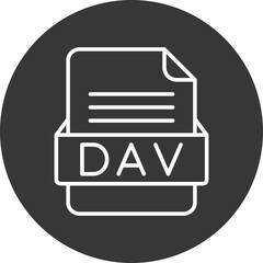 DAV File Format Vector Icon Design