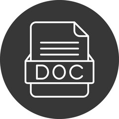 DOC File Format Vector Icon Design