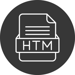 HTM File Format Vector Icon Design
