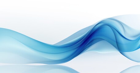 A smooth, flowing wave design in shades of blue, creating a serene and modern visual effect.